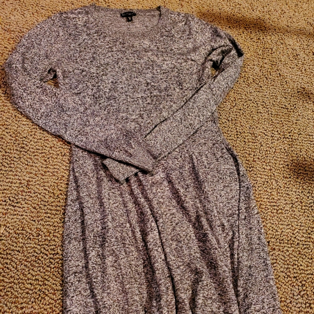 Soft knit black marbeled dress